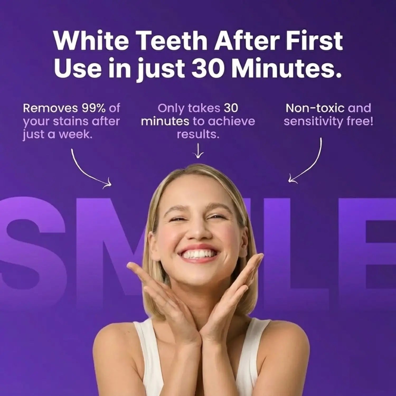 Purple Strips™ -  Sensitivity-Free Instant Whitening Strips